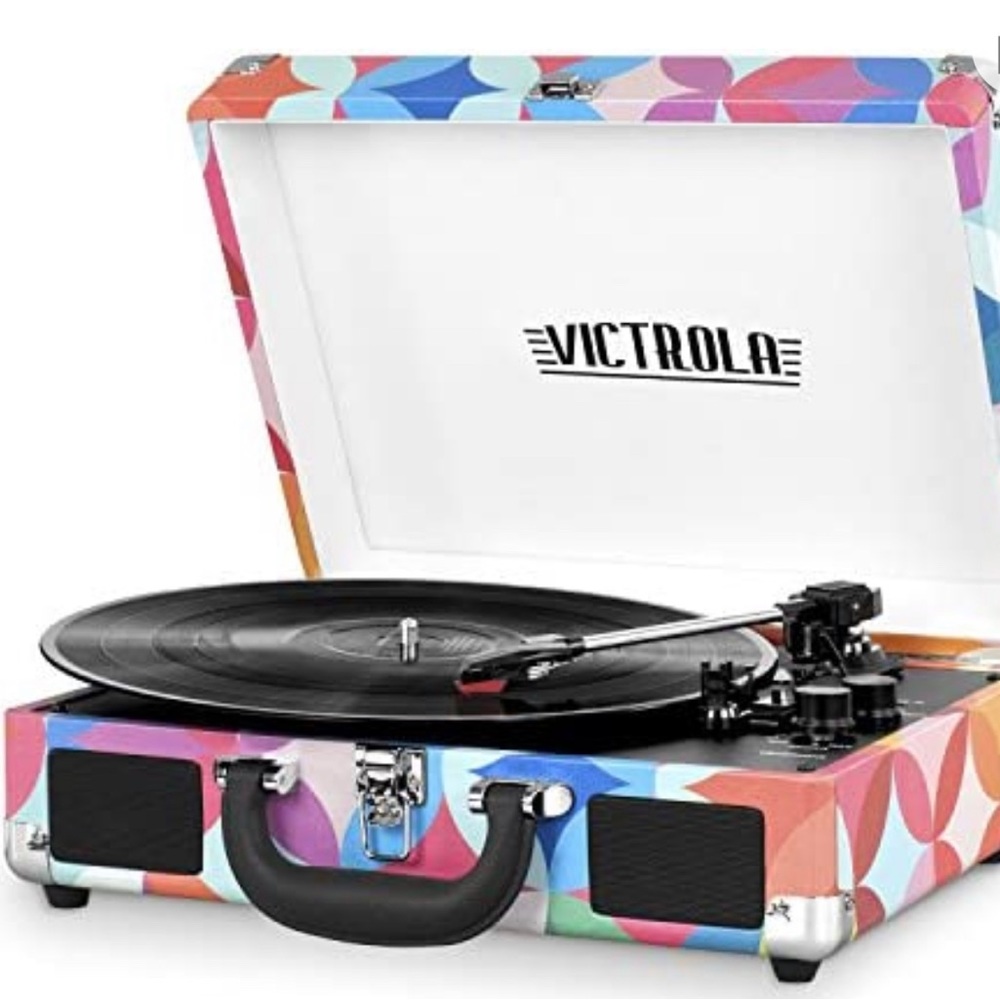 Victrola Vintage 3-Speed Bluetooth Portable Suitcase Record Player